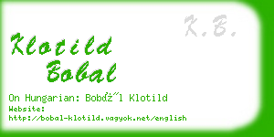 klotild bobal business card